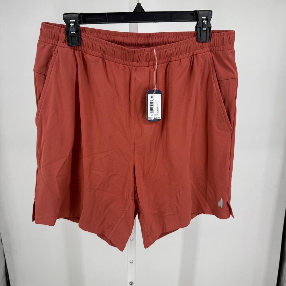 Johnnie-O Rocke Shorts Mens M Rossa Red Drawstring Performance Outdoor Sports